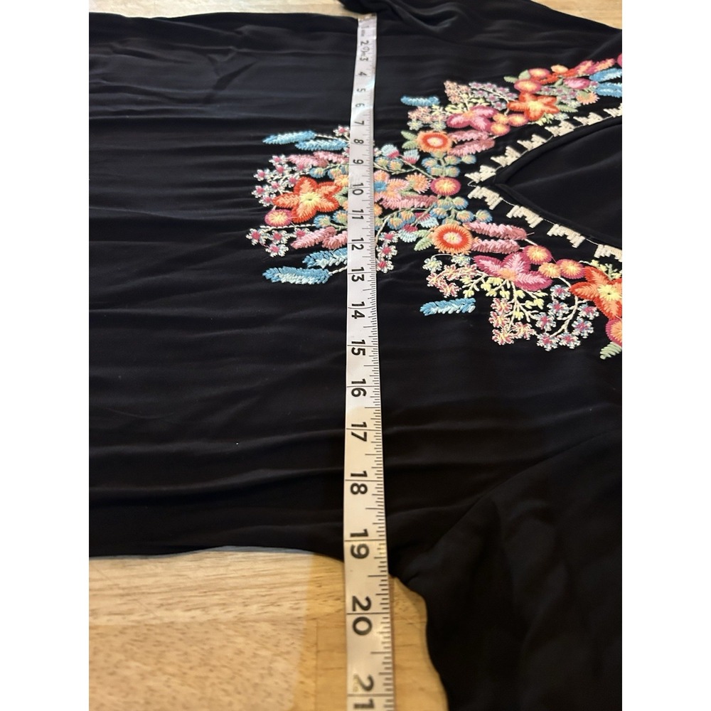 SOLITAIRE ANTHROPOLOGIE Women's Embroidered Dress Pockets Rayon Size S‎ - Picture 8 of 11
